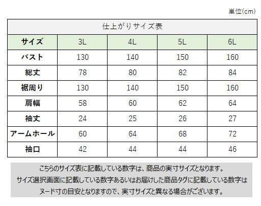 サイズチャート