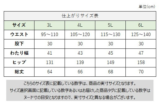 サイズチャート