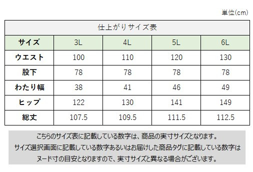 サイズチャート
