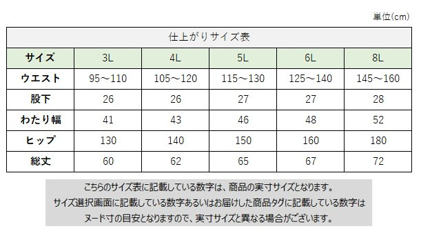 サイズチャート