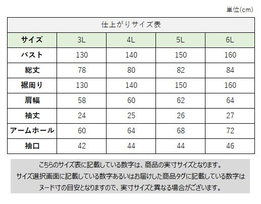 サイズチャート