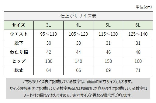 サイズチャート