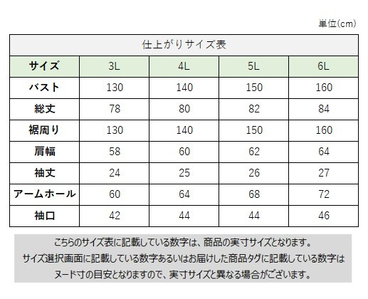 サイズチャート