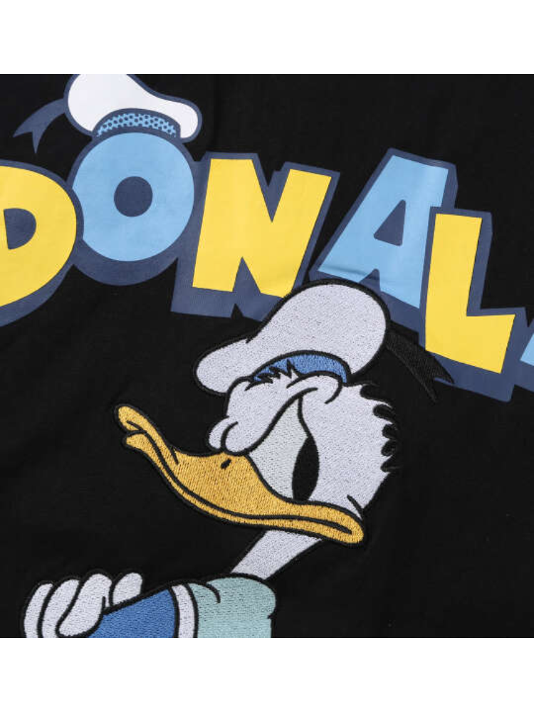 ドナルド50様 ブラック 【FLAGSTAFF×DISNEY】DONALD DUCK半袖Tシャツ ＊カタログ商品