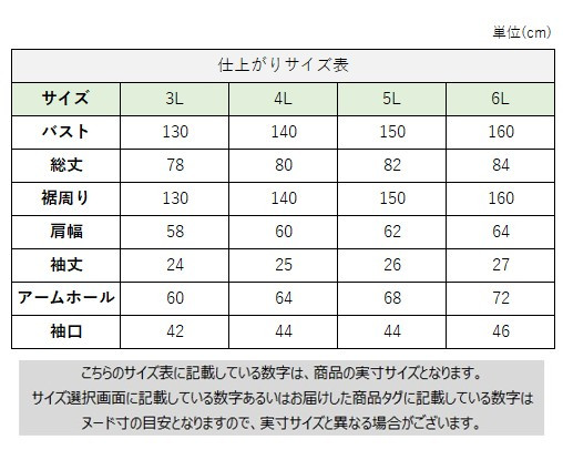 サイズチャート
