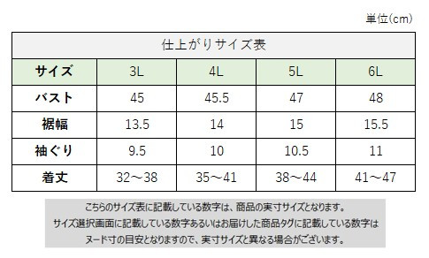 サイズチャート