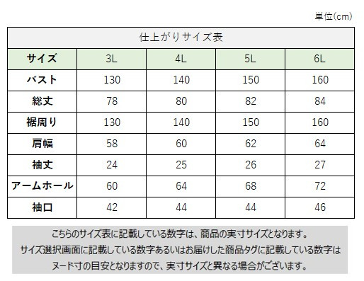 サイズチャート