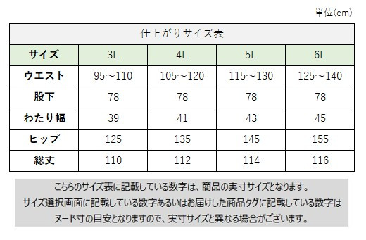 サイズチャート