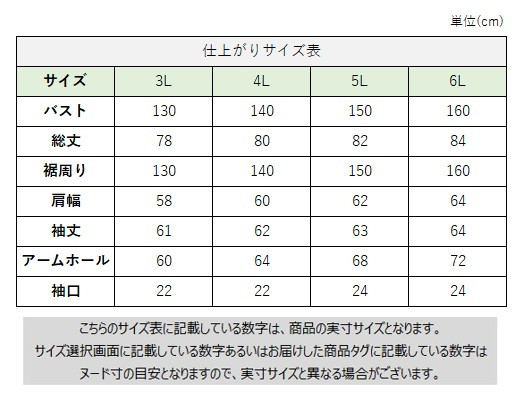 サイズチャート