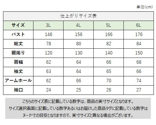 サイズチャート