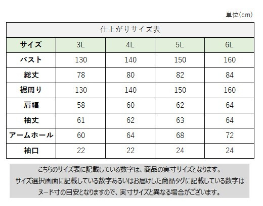 サイズチャート