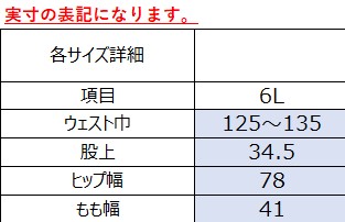 サイズチャート