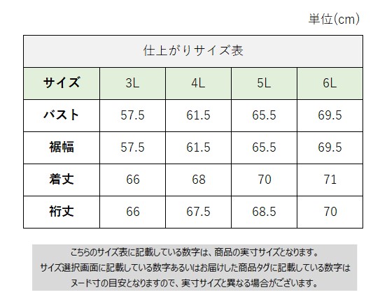 サイズチャート