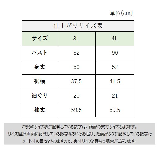 サイズチャート