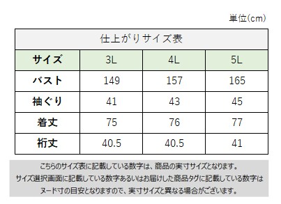 サイズチャート