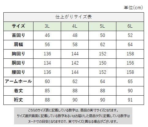 サイズチャート