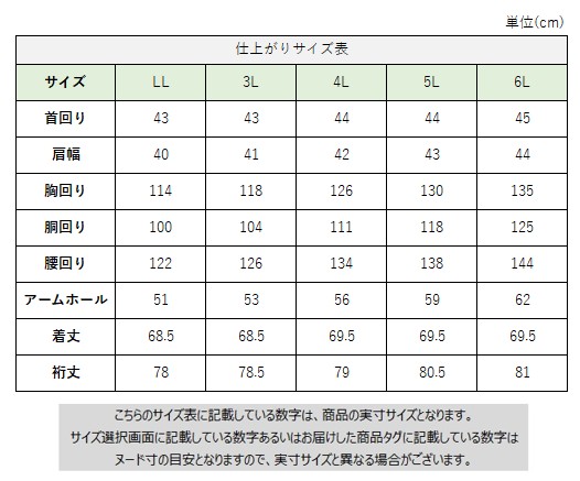 サイズチャート