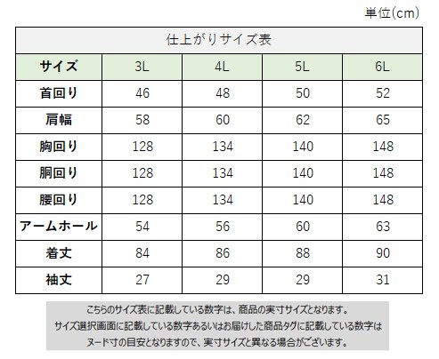 サイズチャート