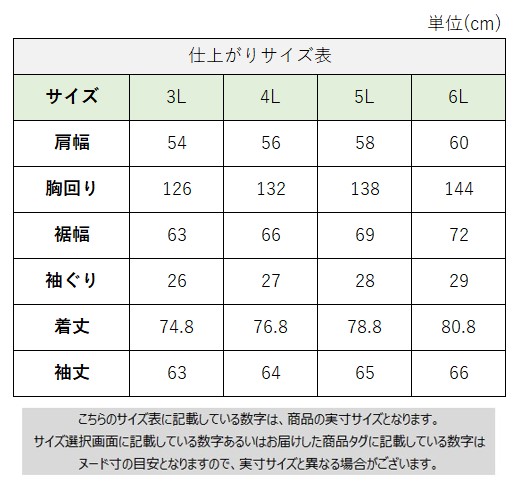 サイズチャート
