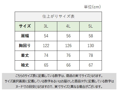 サイズチャート