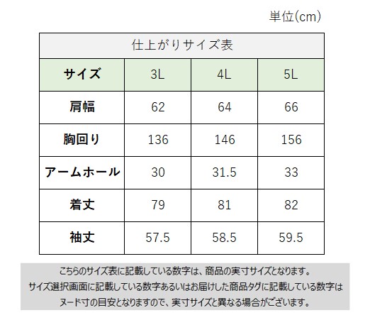 サイズチャート