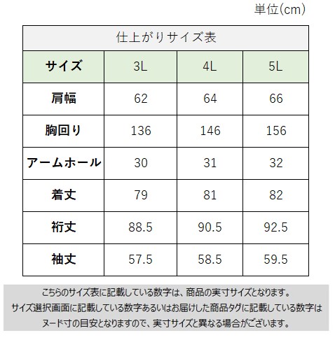 サイズチャート