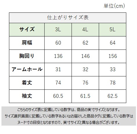 サイズチャート