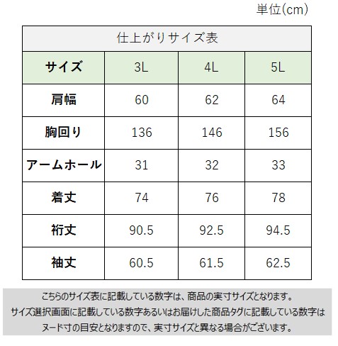 サイズチャート