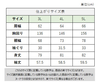 サイズチャート