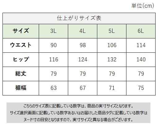 サイズチャート