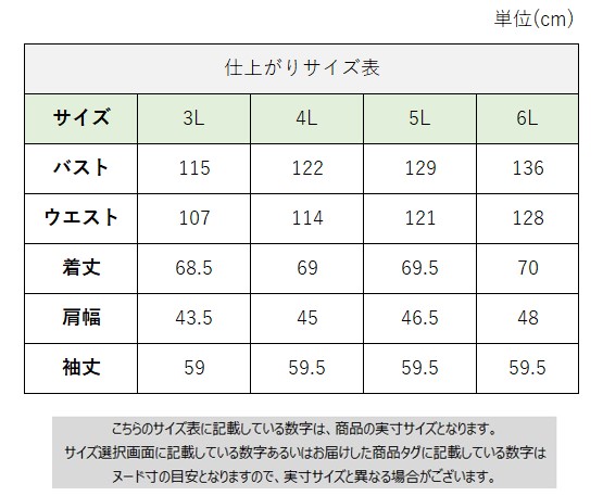 サイズチャート