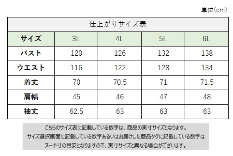 サイズチャート