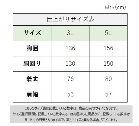 サイズチャート