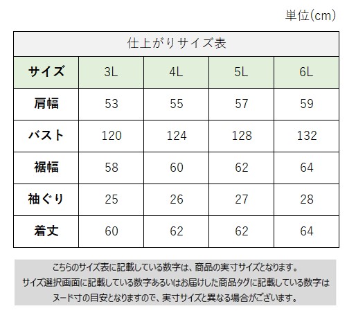 サイズチャート