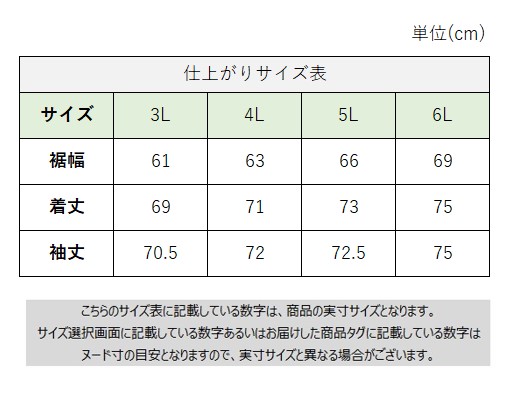 サイズチャート