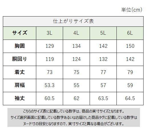 サイズチャート