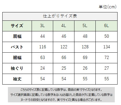 サイズチャート