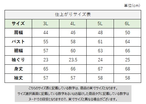 サイズチャート