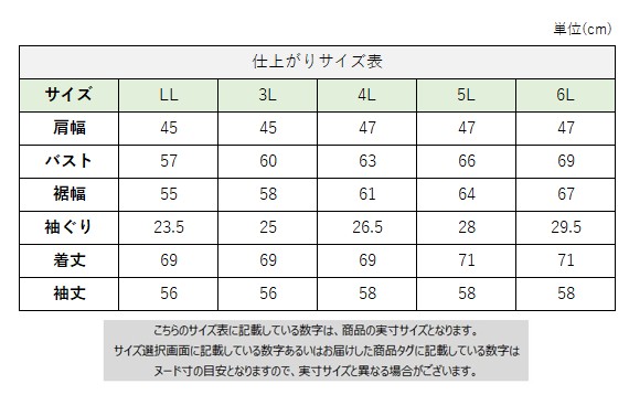 サイズチャート