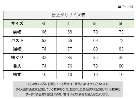 サイズチャート
