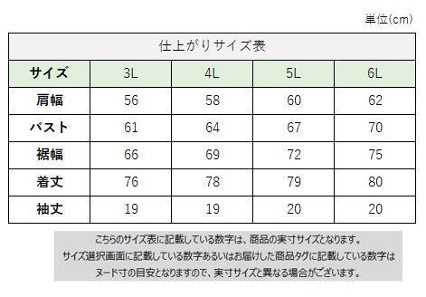 サイズチャート