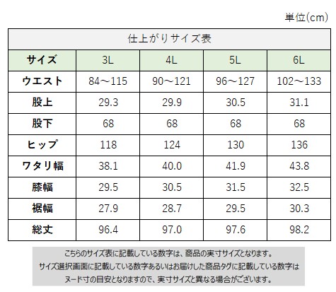 サイズチャート