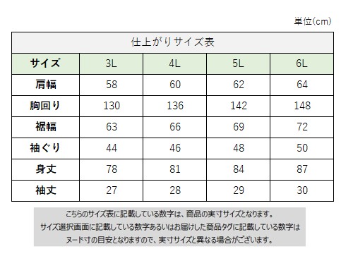 サイズチャート