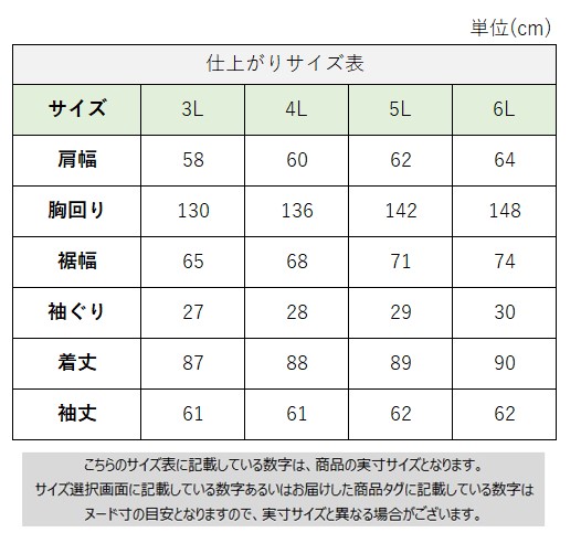 サイズチャート