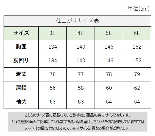 サイズチャート