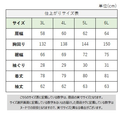 サイズチャート