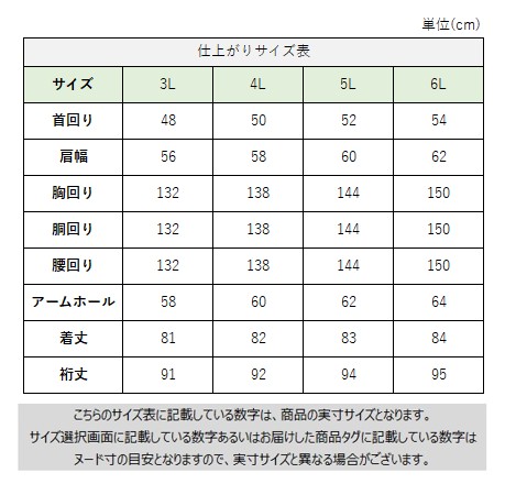 サイズチャート