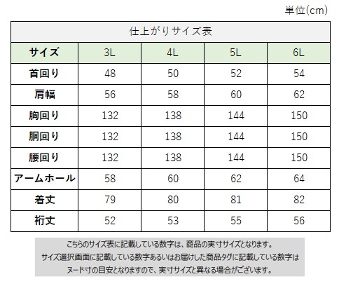 サイズチャート