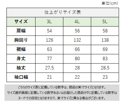 サイズチャート