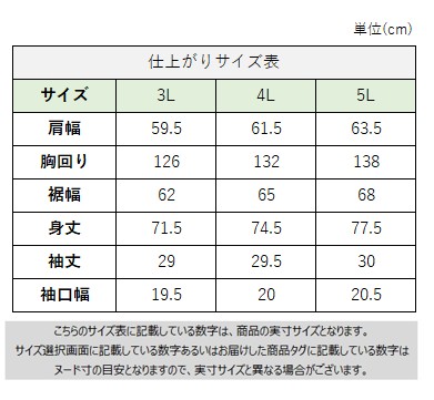 サイズチャート